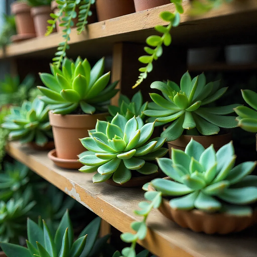 Tall leafy indoor plant in brown pot