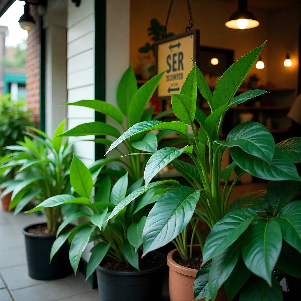 Indoor jungle banner with sunlight and plants